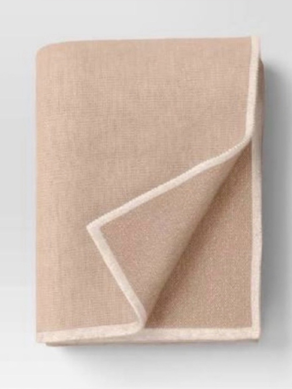 THRESHOLD Cashmere Like Soft Cozy Throw Blanket Tan Beige